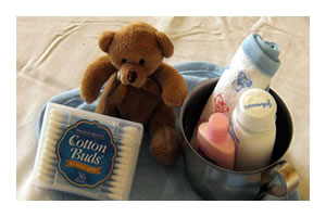 Baby shower gift set in Stainless Steel Cup for a boy