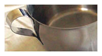 Stainless Steel Cup close-up of handle