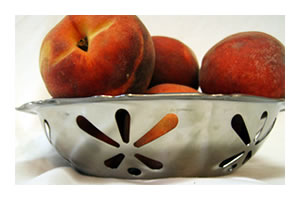 stainless steel bowl close up of side