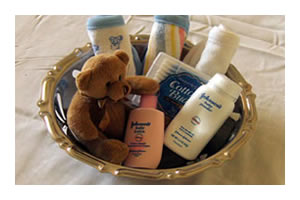 New Baby Gift pack in Stainless Steel Bowl by Old World Cuisine